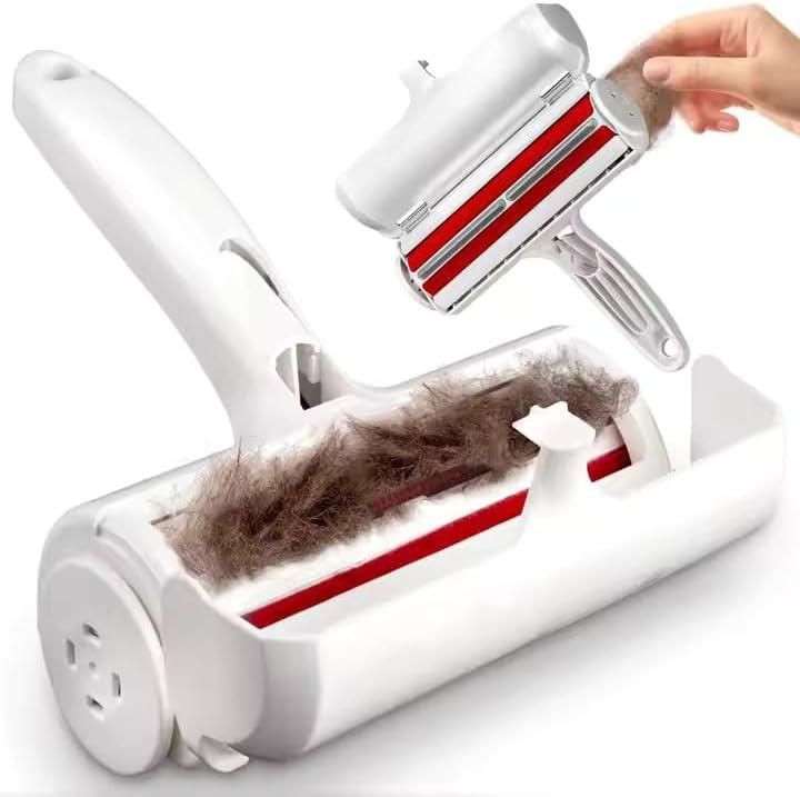 Chom Chom Roller Pet Hair Remover and Reusable Lint Roller - ChomChom Cat and Dog Hair Remover for Furniture, Couch, Carpet, Clothing and Bedding - Portable, Multi-Surface Fur Removal Tool