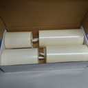Yeelida Outdoor 4pcs Flameless Waterproof Candles with Handy Remote Control, Cycle Timer Battery Operated Candle Grease Effect LED Flickering Pillar Plastic Long Lasting (Ivory, 3" x4" 5" 6" 7")