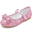 Toddler Girls Dress Shoes - Black Floral Mary Jane Flats for Girls - Water Resistant - All Seasons - Casual - Wedding, Dance, Daily Wear Size 12