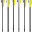 Easton Genesis XX75 Aluminum Arrows with Diamond Vanes, 6 Pack, SILVER