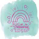 Children You Cant Use Up Creativity Uplifting Quote Wall Decal Decoration The More You Use The More You Have Cute Rainbow Mini Hearts Lasts Years and Easily Removable - Size: 30 in(W) x 30 in(H)