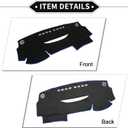 Dash Cover Compatible for Toyota Venza 2008-2017, Non-Slip Polyester Black Blue Center Console Dashboard Cover Pad Carpet