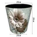 10L/2.64 Gallon PU Leather Trash Can Decorative Waterproof Wastebasket Paper Basket Garbage Bin for Home Office Bathroom