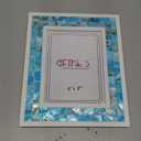GIFTME 5 Beach Picture Frame 6x8,Mother of Pearl Picture Frame,Mosaic Tabletop or Wall Hanging Photo Frame(6x8 inch, Blue,1pc)