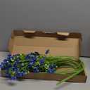 10 PCS Silk Flowers with Long Stems Artificial Flower for Tall Vase Outdoors Fake Babys Breath Bouquet Faux Floral Wedding Party Decoration Home Indoor Table Centerpiece Decor (Blue)
