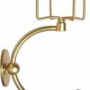 Towel Holder Matt Black Hand Towel Ring for Bathroom Wall Mounted, Heavy Duty Towel Hook with Candle Holder for Bathroom Wall Decoration (Black) (Gold)