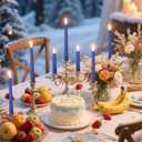 8 Pack 10 Inch Future Dusk Spiral Taper Candle Set, 7/8 Inch Unscented Driples Candlesticks for Home Decoration, 6-7 Hours Burn