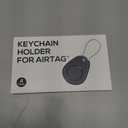 Waterproof AirTag Keychain Holder - 4 Pack Airtag Lock Case with Wire Cable Compatible with Apple AirTags, Ultra Durable Anti-Lost Protective Case with Keyring for Luggage, Backpack (Black)