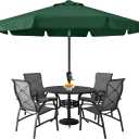 ABCCANOPY Outdoor Market 8 Ribs Umbrella with Tilt & Crank for Patio Pool 10FT