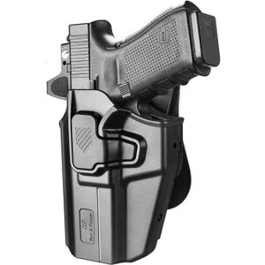 Universal OWB Holster for Glock/S&W/Sig/Springfield/CZ/Beretta/Taurus/Canik/FN/ 1911/Walther, Fits 100+ Pistols for Full Size & Compact Pistols, Index Finger Release, Adjustable Cant, Right/Left