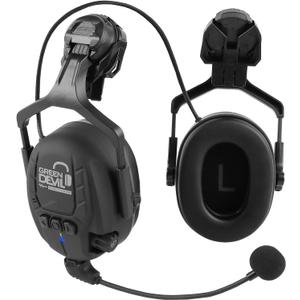 GREEN DEVIL Bluetooth Hearing Protection Ear Muffs For Safety Helmet Hard Hat Mounted Attachment