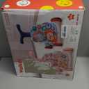 Baby Sit-to-Stand Learning Walker, 2 in 1 Baby Walker for Girls Boys, Educational Baby Push Walkers with Entertainment Activity Table, Baby Music Learning Toy Gift for Infant Boys Girls (Pink)