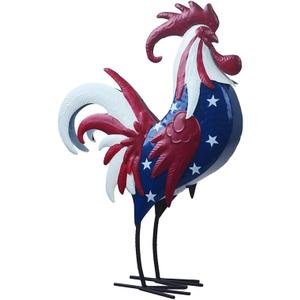 Rooster Statue Chicken Animal Sculpture Garden Decoration Metal Yard Art for Patio Lawn Backyard Outdoor Indoor Decoration (#3)