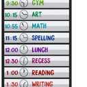 Godery Daily Schedule Pocket Chart, 13+1 Scheduling Pocket Chart with18 Dry-Eraser Cards, Educational Charts for Classroom Office Home Preschool Activity (Black)