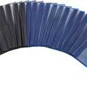 Amazon Basics Letter Size Clear Front Report Covers with Metal Prong Fasteners for Documents, 25-Pack, Assorted Black and Navy