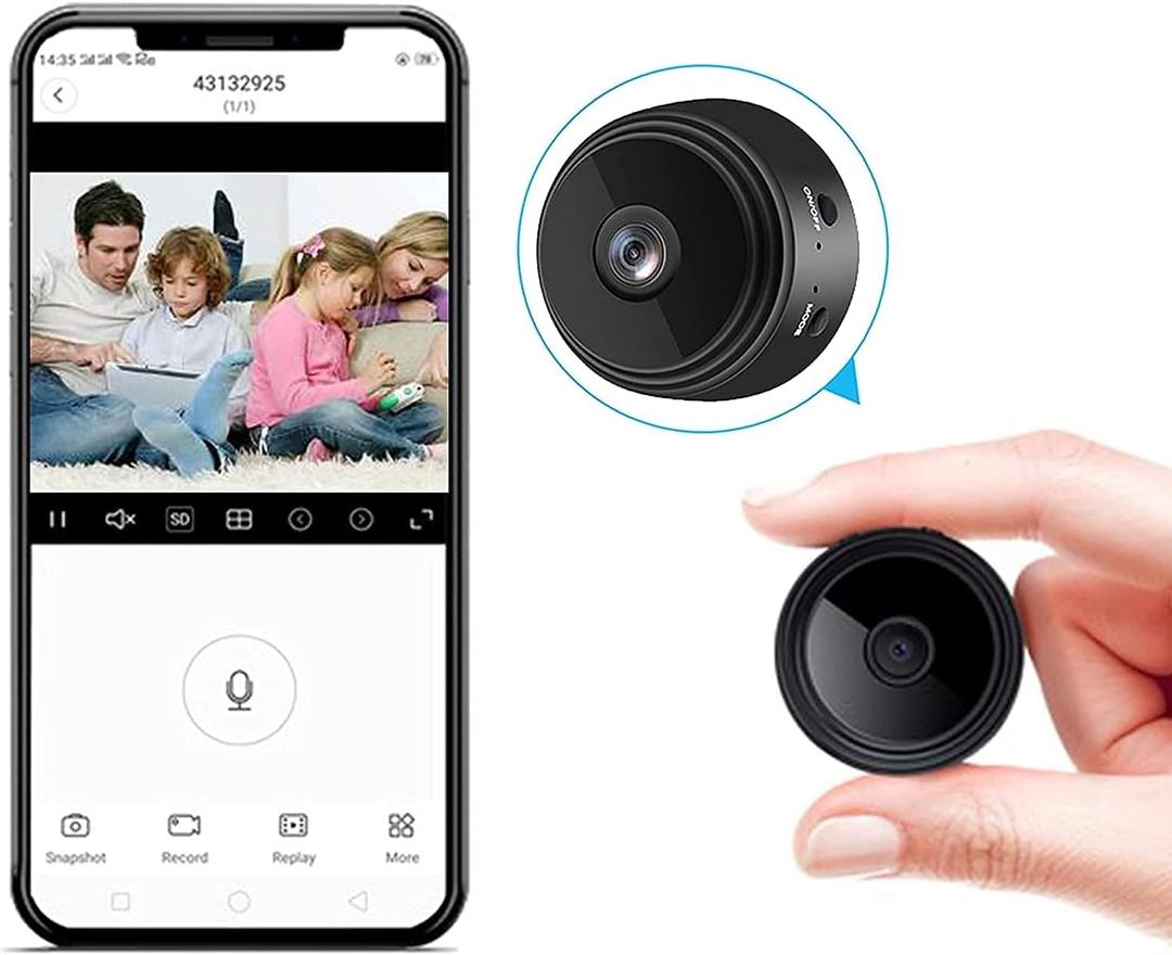 X W EI UNION Secret Camera Spy Camera WiFi Home Security Camera Mini Hidden Camera Video Recorder Night Vision Live Feed Playback Phone App Control Nanny Cam Pet Camera