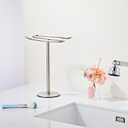 Brushed Nickel Hand Towel Holder Stand, Free-Standing Towel Rack, SUS304 Stainless Steel Towel Bar Rack Stand, Tower Bar for Bathroom Kitchen Vanity Countertop
