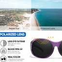 Myiaur Polarized Fit Over Glasses Sunglasses for Women Men, Over Sunglasses with UV400 Protection Anti Glare for Driving (A02 Transparent Purple/Grey Lens)