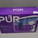 PUR 30-Cup Water Filter Dispenser with 1 Genuine PUR Filter, Large 30-Cup Capacity, 2-in-1 Powerful, Faster Filtration, Lasts 2 Months or 40 Gallons, Dishwasher Safe, White/Blue (DS1800Z)