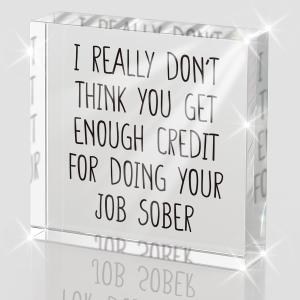 Funny Boss Gifts for Women Men, Funny Quotes White Elephant Gifts Sign, Appreciation Gifts for Manager Coworker Employee Decor Boss Day Gifts 4 x 4 Inch
