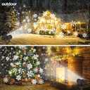 Snowflake Projector Lights Outdoor, Led Christmas Lights Outdoor, Snowfall Projection Lights Waterproof for Christmas Decorations[LL-049-03], White