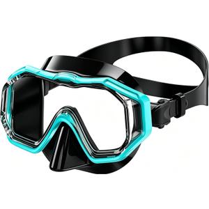 Kids Swim Goggles Snorkel Mask, Latest 3-Window Lens Wide Vision, Crystal Clear, Swimming Goggles Soft Nose Cover