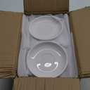 Sweese 4oz Porcelain Espresso Cups with Saucers, Set of 6 - Ideal for Espresso, Cappuccino, Latte, Tea - White