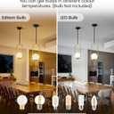 Yunnix Pendant Lights Kitchen Island, Pendant Light Fixtures, 2 Pack Modern Black and Gold Globe Glass Pendant Lighting, Mid Century Chandelier One Light for Bathroom Bedroom Dining Room