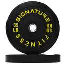 Fitvids Olympic Bumper Plate Set, 1 Weight Plates for Strength Training & Weightlifting, Lb 35
