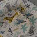 Baby Lounger - Infant & Newborn Lounger with 2-Inch Mattress Pad, Soft Baby Lounger Cover, Waterproof Urine Liner & Waterproof Pad Cover - BL11 Cotton Sky Birds & Giraffes