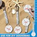 6PCs Ball Braided Lanyard Keychain, Ball Keychain with Hook and DIY Card,Backpack Charms Team Gifts for Sport Fan