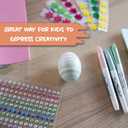 Eggmazing Egg Decorator Easter Egg-cessory Pack - Accessory Pack for Egg Decorating - Markers, Adhesive Jewels and Foam Stickers - Arts and Crafts Kit, Ages 3 and Up