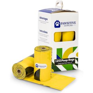 Eco-Friendly Poop Bags - 120 Bags Made from Cornstarch, Unscented and Perfect for Your Daily Walks