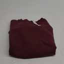 Modal Soft Cropped Sweatshirts for Women Long Sleeve Crew Neck Pullover Crop Top (Large, Maroon)