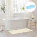 uxcell Bath Tub Shower Mat, 30" x 14.2" PVC Non-Slip Pebble Oval Mat with Drain Holes, Suction Cups for Bathroom Bathtub, Clear Blue