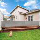 195 Inch Retractable Baby Gates Extra Wide Dog Gate for Large Openings 33" Tall Extra Large Retractable Dog Gates for The House Indoor/Outdoor Child Gate Mesh Pet Gates for Dogs Garage Deck Gate, Grey