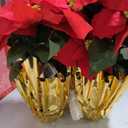 HOMESEASONS 2 Pack 18" Lighted Large Artificial Poinsettias for Outdoors LED Poinsettia Flowers Artificial Faux Poinsettia Plants Poinsettia Christmas Decorations for Office Home Kitchen Decor