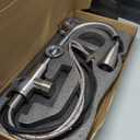 Stainless Steel Commercial Utility Sink,Free Standing Single Bowl Pull-Down Faucet Heavy Duty Sink for Restaurant Bar Laundry - Hot & Cold Water Indoor & Outdoor (Silver)