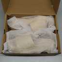 Old Navy Womens Platform Slides Sandals Square Open Toe Slip On Elastic Band Casual Lightweight Wedge Shoes (9, Beige)