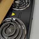 OVENTE Electric Countertop Double Burner, 1700W Cooktop with 6" and 5.75" Stainless Steel Coil Hot Plates, 5 Level Temperature Control, Indicator Lights and Easy to Clean Cooking Stove, Black BGC102B
