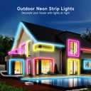 LED Neon Rope Lights, 19.68ft RGB LED Light Strip, 24V Music Sync App/Remote Control DIY Rope Light, IP67 Waterproof Gaming Neon Strip Lights for Bedroom Indoor Oudoor Dcor