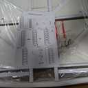 JSB No Assembly Folding Bookshelf, 6 Tier Industrial Metal Book Shelf for Storage, Vintage Wood Foldable Bookcase for Living Room, Bedroom, Office Organization Shelves (All White)