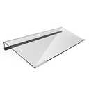 KOTEMON Mini Computer Keyboard Stand-11.8'' x 5.1''-Small Computer Keyboard Tray Acrylic Keyboard Holder for 78 Keys Universal Compact Keyboard, with Black Silicone Strip, Clear