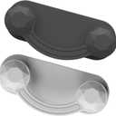 2 Pcs Magnetic Eyeglass Holder for Shirt Strong Magnetic Glasses Holder Name Tag ID Badge Clip Stylish Eyewear Accessory for Readers Sunglasses ID Badges Work Badges Earphone (Black & Grey)