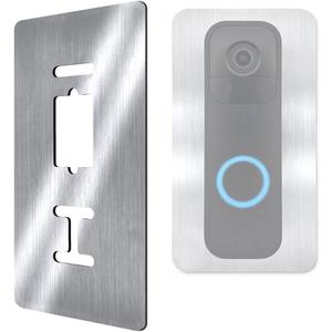 Stainless Steel Faceplate, Accessories for Blink Video Doorbell, Video Doorbell Bracket, Sign, Fixing, Wall Plate for Wireless Bell Silvery(T90)