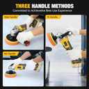 Cordless Buffer Polisher for De-walt 20v Max Battery, Brushless Rotary Car Buffer Polisher, Variable Speed 1000-6000 RPM, Detachable Handle Polisher for Car Detailing,Sanding Waxing (No Battery)