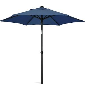 AMMSUN 6ft Patio Umbrella Outdoor Table Umbrellas with Push Button Tilt, UPF50+ Premium Steel Pole and Ribs for Deck, Lawn, Garden, Backyard & Pool
