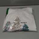 ASTANFY Merry Christmas Sweatshirt for Women Plaid Holiday Long Sleeve Tree Pullover Lightweight Shirt (White, XXL)