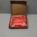 Geetery Set of 4 Silicone Square Cake Pan Silicone Brownie Pan Nonstick Baking Mold for Muffin Bread Rice Crispy Lasagna Pie, Red (10 x 8 x 1.6 Inches)