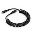 iPhone 17/16 Car Carplay Charger Cable Coiled USB C to USB-C Fast Charging Cord 3ft Retractable Type C Auto Phone Charger PD Wire Compatible with Apple 16e/16 Pro Max/16 Pro/16 Plus/15, Galaxy, Pixel